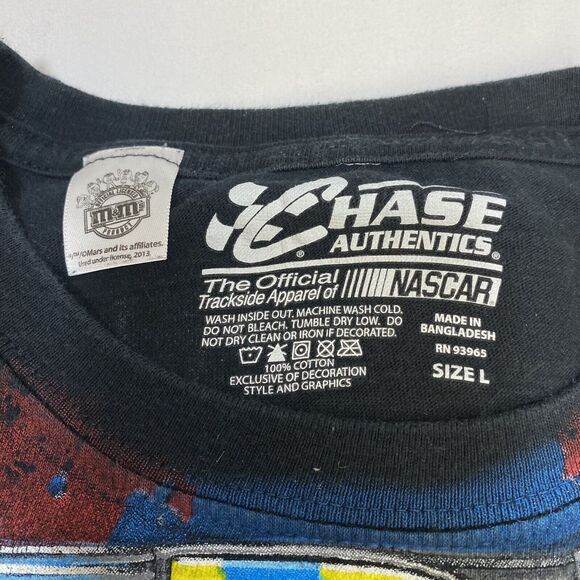 VTG M&M's Kyle Busch NASCAR Chase Authentic T Shirt Men's L All Over Print Tee - Picture 7 of 16